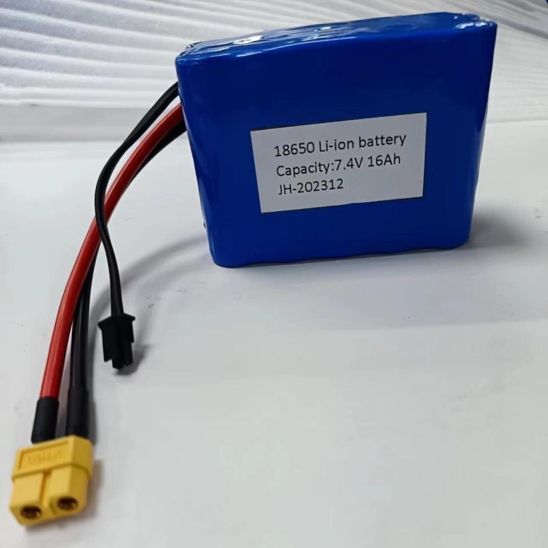 Niestandardowy zestaw baterii 7.4V 16Ah 2S5P 18650 Komórka 3200mAh BMS 25A Z wtyczką MX3.0