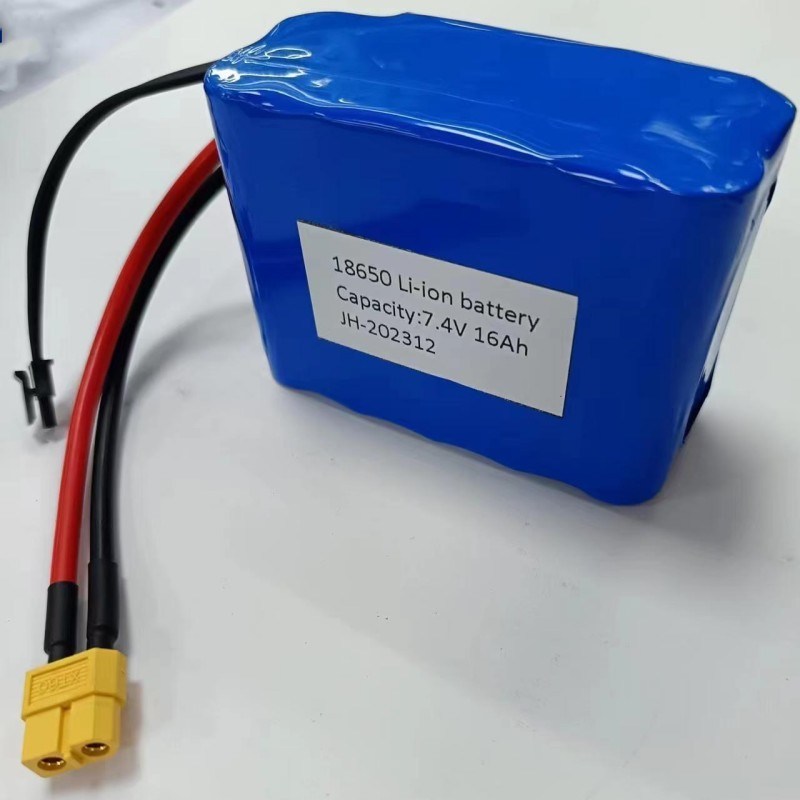Niestandardowy zestaw baterii 7.4V 16Ah 2S5P 18650 Komórka 3200mAh BMS 25A Z wtyczką MX3.0