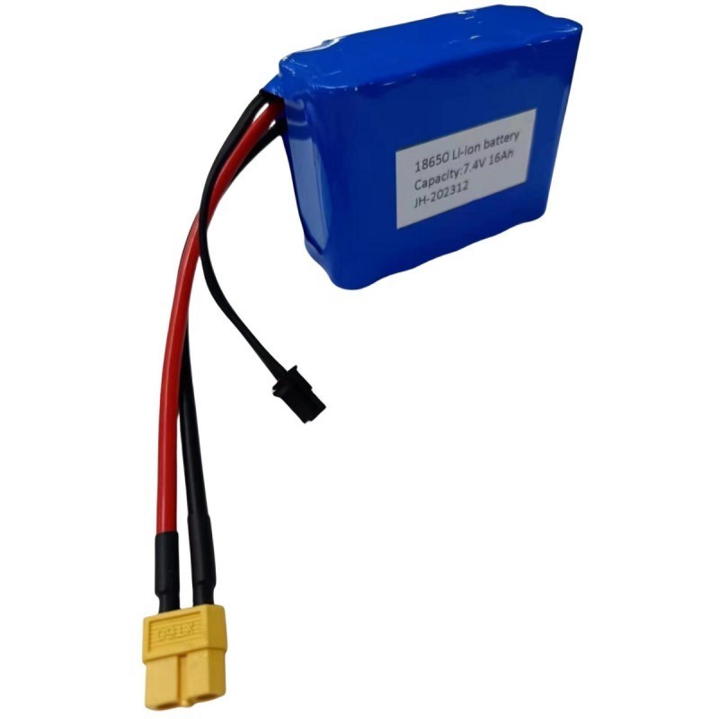 Niestandardowy zestaw baterii 7.4V 16Ah 2S5P 18650 Komórka 3200mAh BMS 25A Z wtyczką MX3.0