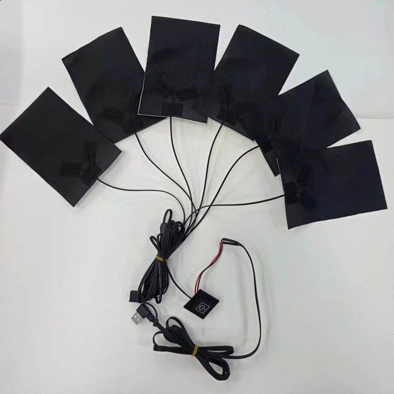 6-w-jedynce specjalne podkładki grzewcze dla ubrań każda 10 X 15cm Czarny 5V USB z przełącznikiem