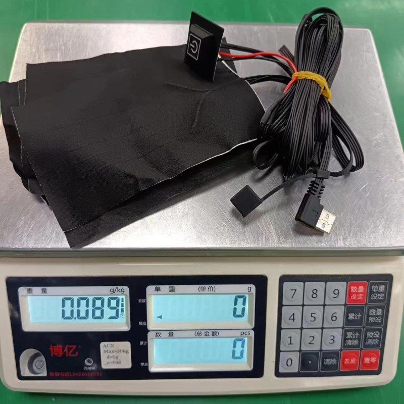 6-w-jedynce specjalne podkładki grzewcze dla ubrań każda 10 X 15cm Czarny 5V USB z przełącznikiem