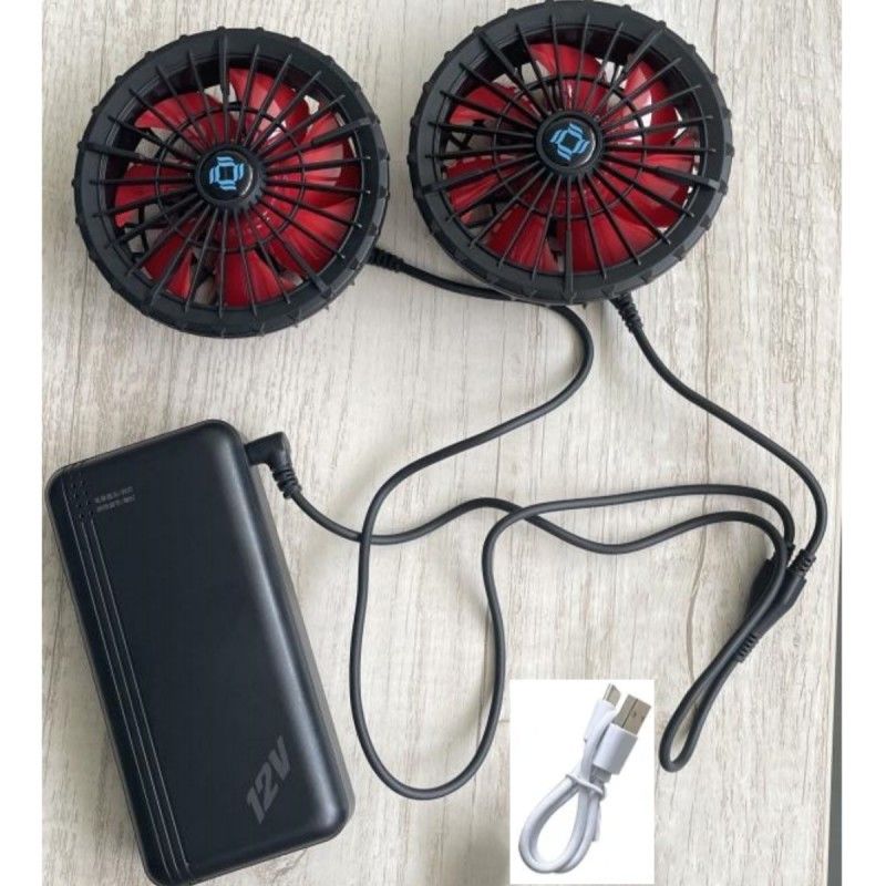Klimatyzacja kurtka chłodzący wentylator bateria 12v 20000mAh Duża prędkość 10H czas pracy
