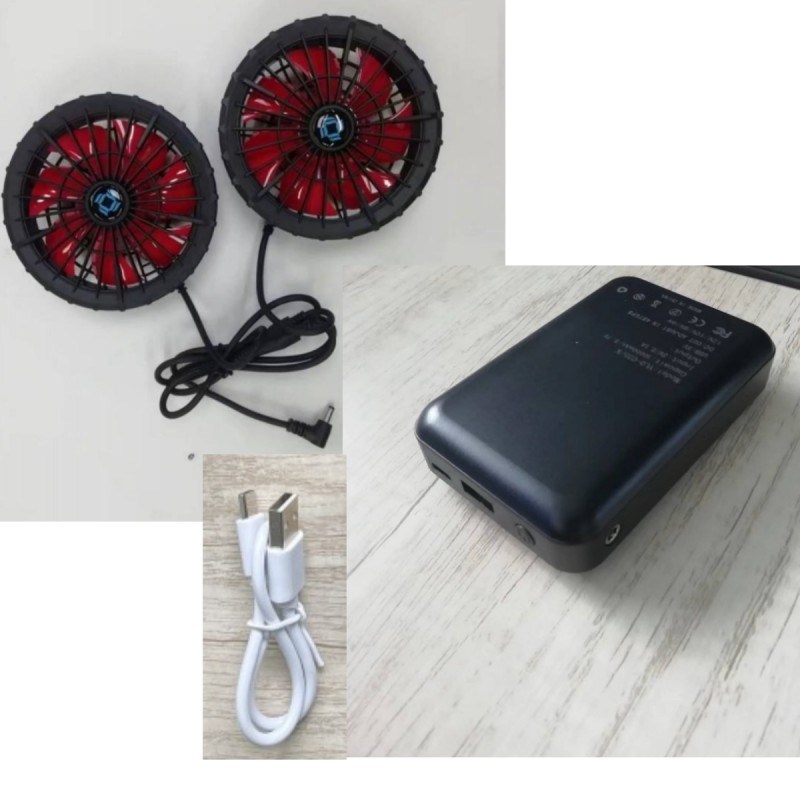 Odzież robocza kurtka chłodząca wentylator zestaw baterii 12V 10000mAh z chińskim silnikiem bez szczotki