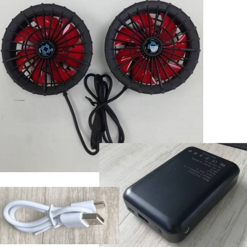 Odzież robocza kurtka chłodząca wentylator zestaw baterii 12V 10000mAh z chińskim silnikiem bez szczotki