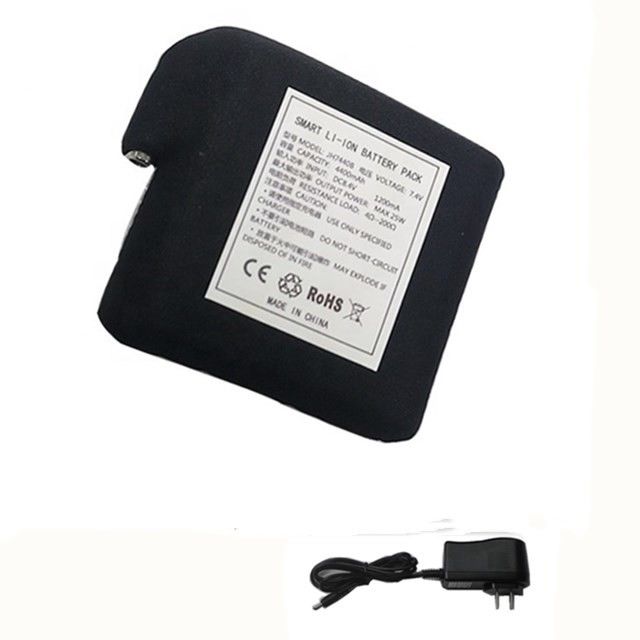 Czarna bateria owinięta w tkaninę 7,4V 4400mAh 5200mAh 6400mAh 7000mAh Baterie do kamizelki ogrzewanej