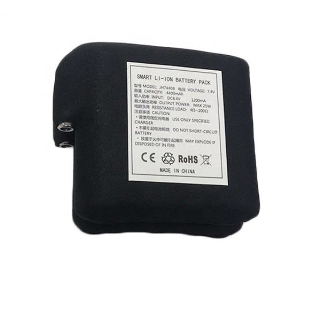 Czarna bateria owinięta w tkaninę 7,4V 4400mAh 5200mAh 6400mAh 7000mAh Baterie do kamizelki ogrzewanej