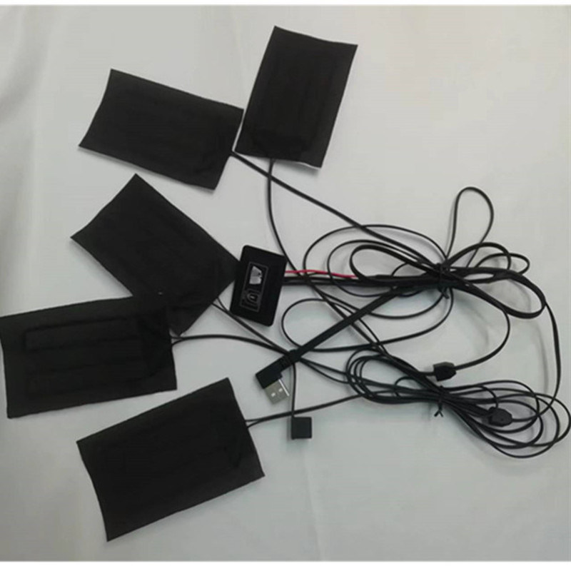 Koce, ubrania, poduszki grzewcze 5 sztuk, każda 7x11cm, 5 w jednym, 5V poduszka grzewcza USB dla kamizelki