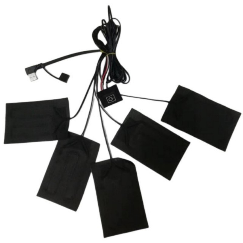 Koce, ubrania, poduszki grzewcze 5 sztuk, każda 7x11cm, 5 w jednym, 5V poduszka grzewcza USB dla kamizelki