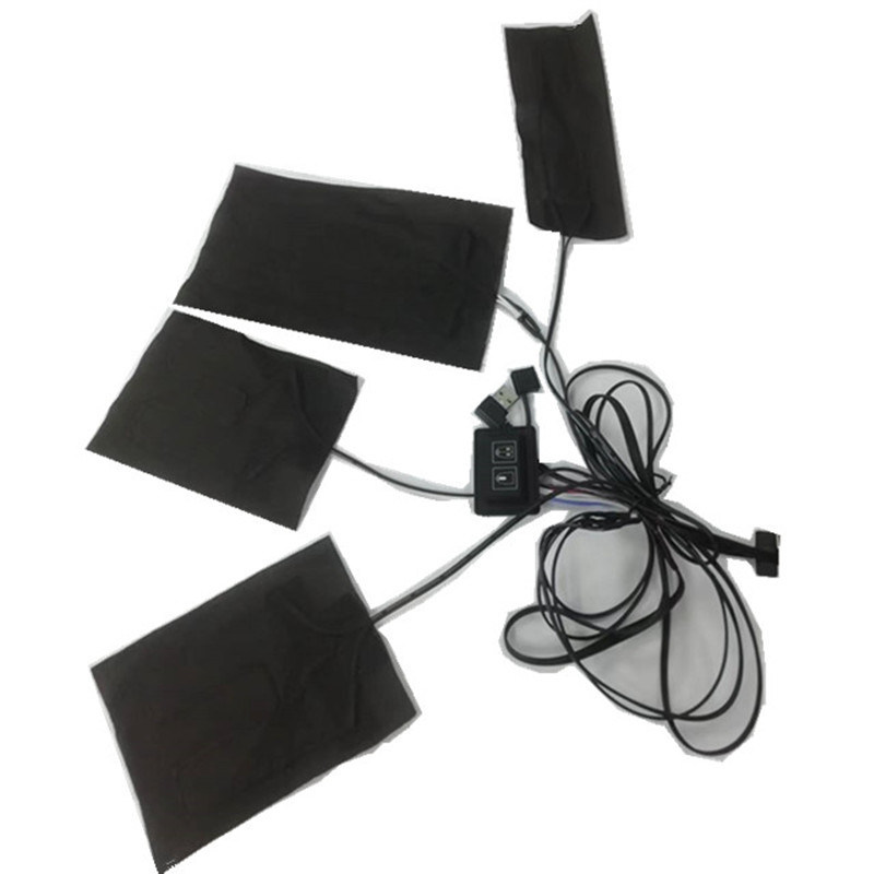 Podgrzewacz do kurtki 4 podgrzewacze 4 w 1 Dalekie podczerwień 5V USB podgrzewacz do ubrań