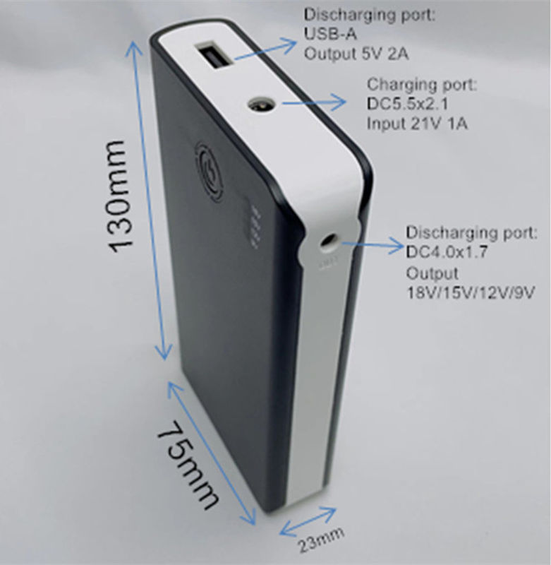 Akumulatory Powerbanks DC 4 poziom napięcie wyjściowe 18V 15V 12V 9V dla letniego wentylatora płaszcza