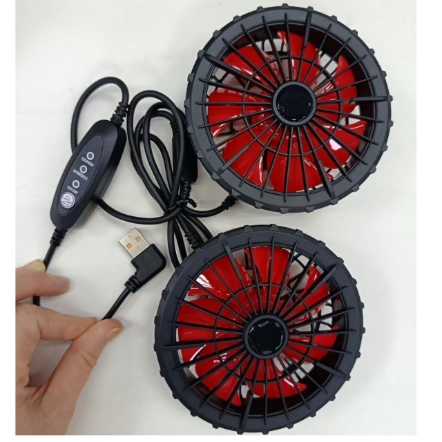 Wentylator chłodzący do kurtki 12V Wentylator USB Kontrola prędkości wiatru 12V Wysoka 9V Średnia 5V Niska