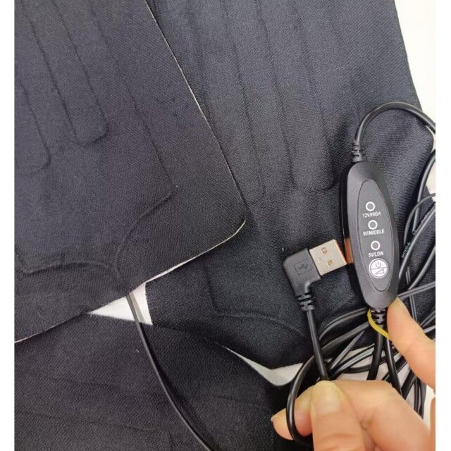 Podgrzewana poduszka 30x15cm 3 poduszki w jednej grzałka materiałowa 12V z kontrolerem przełącznika USB do podgrzewanego krzesła
